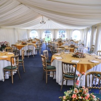 Marquee seating at a special event.
